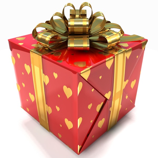 3d model of gift box red present - Gift Box Red by PROmax_